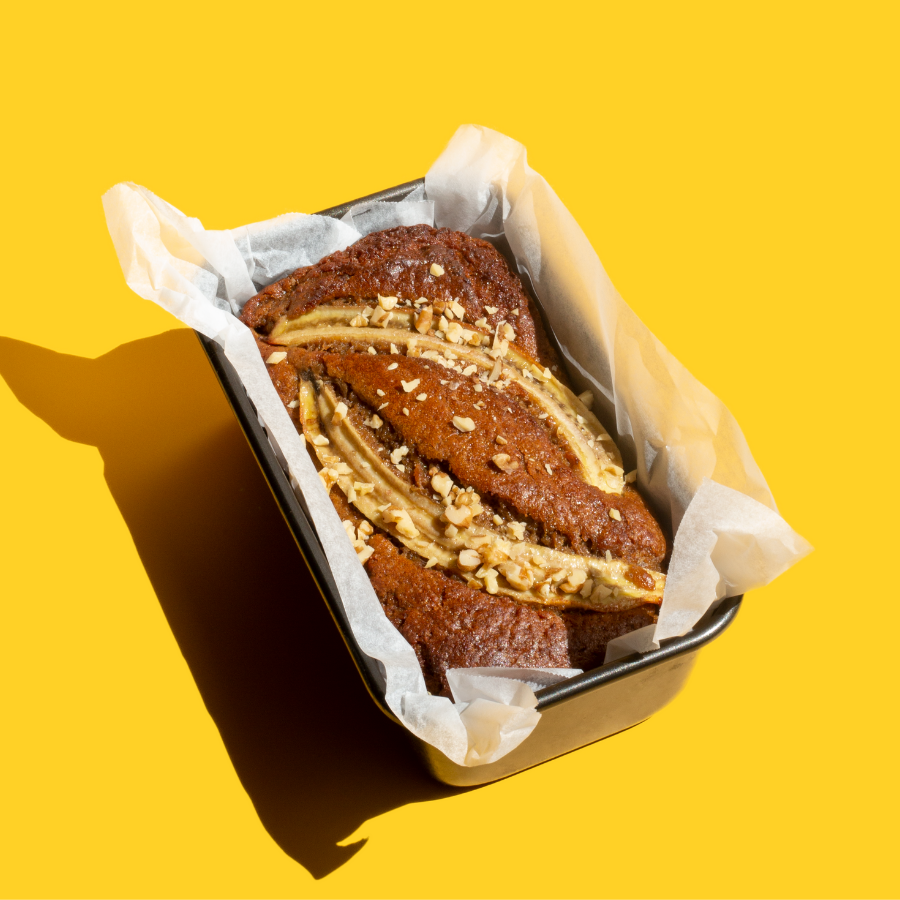 Freshly baked banana bread