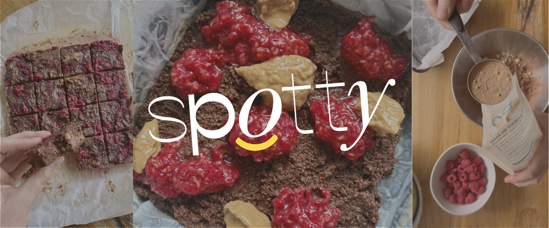 Raspberry & Peanut Butter Brownies by @glowbygrace__