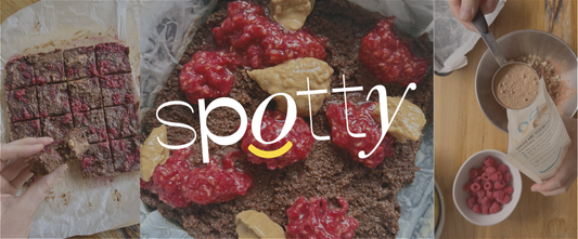 Raspberry & Peanut Butter Brownies by @glowbygrace__