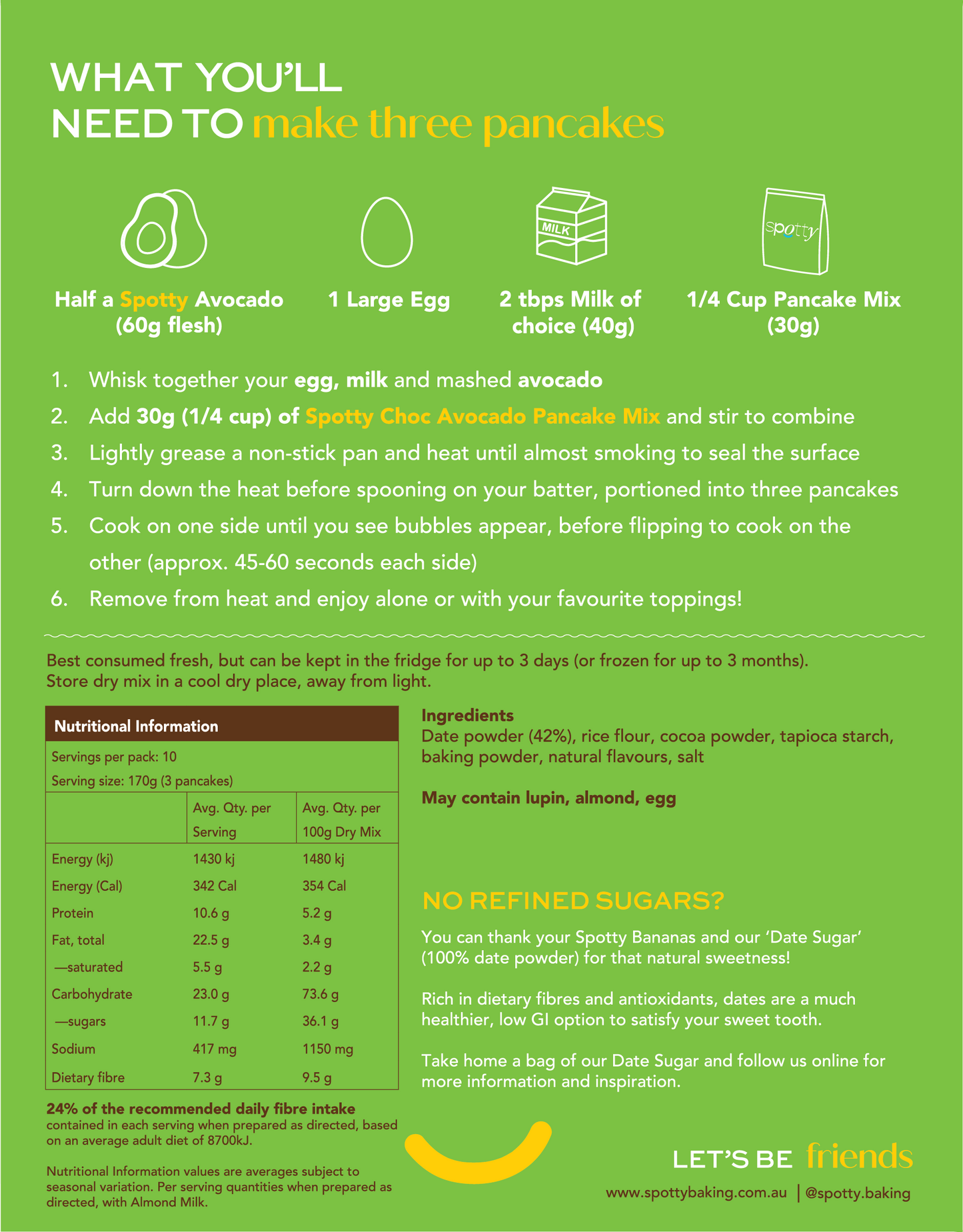 Choc Avocado Pancake Mix 300g