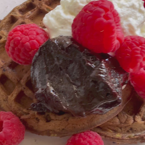 Choc Avocado Protein Waffles by @glowbygrace__ on Instagram